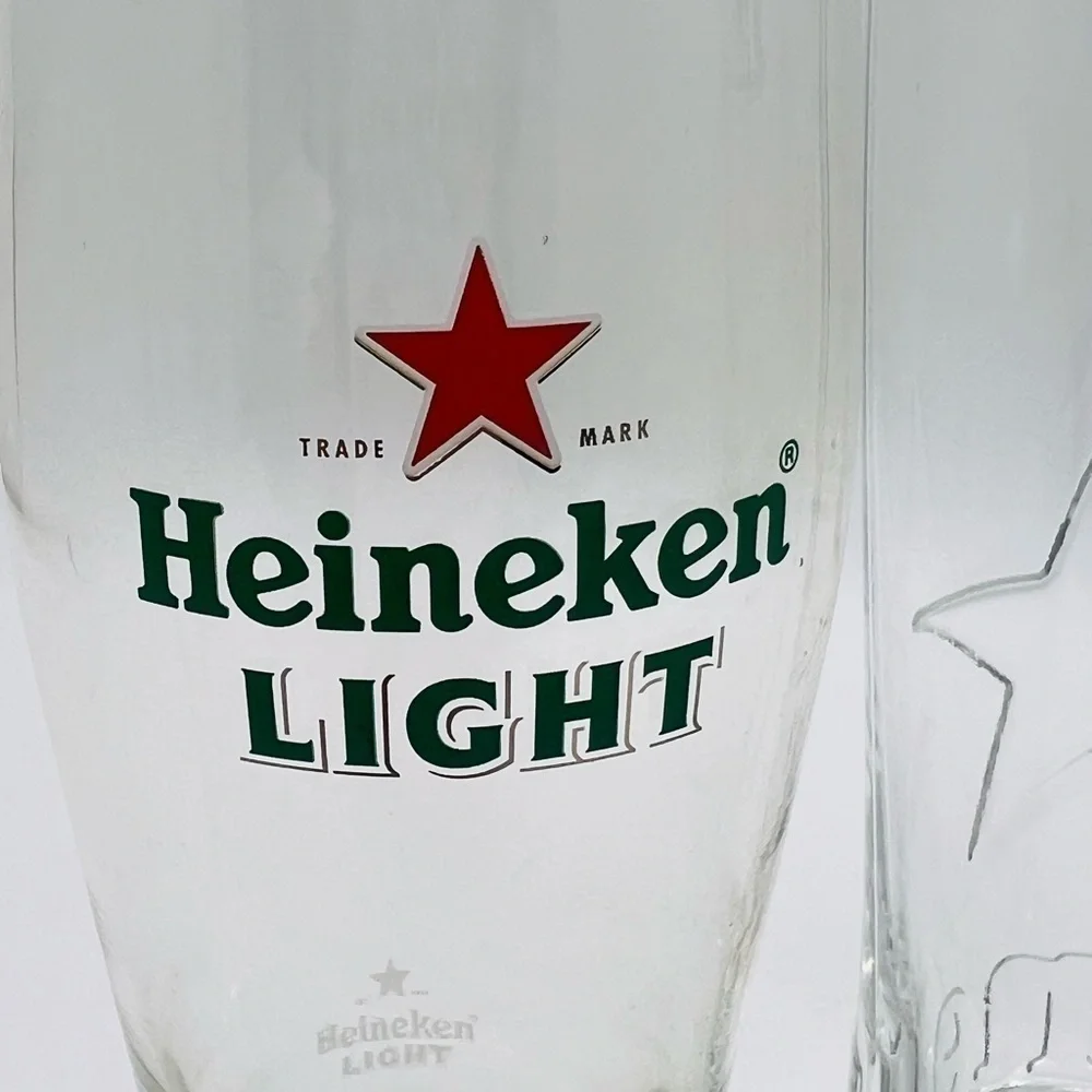 SET OF 3 HEINEKEN & HEINEKEN LIGHT BAR GLASSWARE